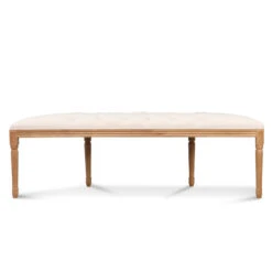 1.48m Oak Bench -Light Beige