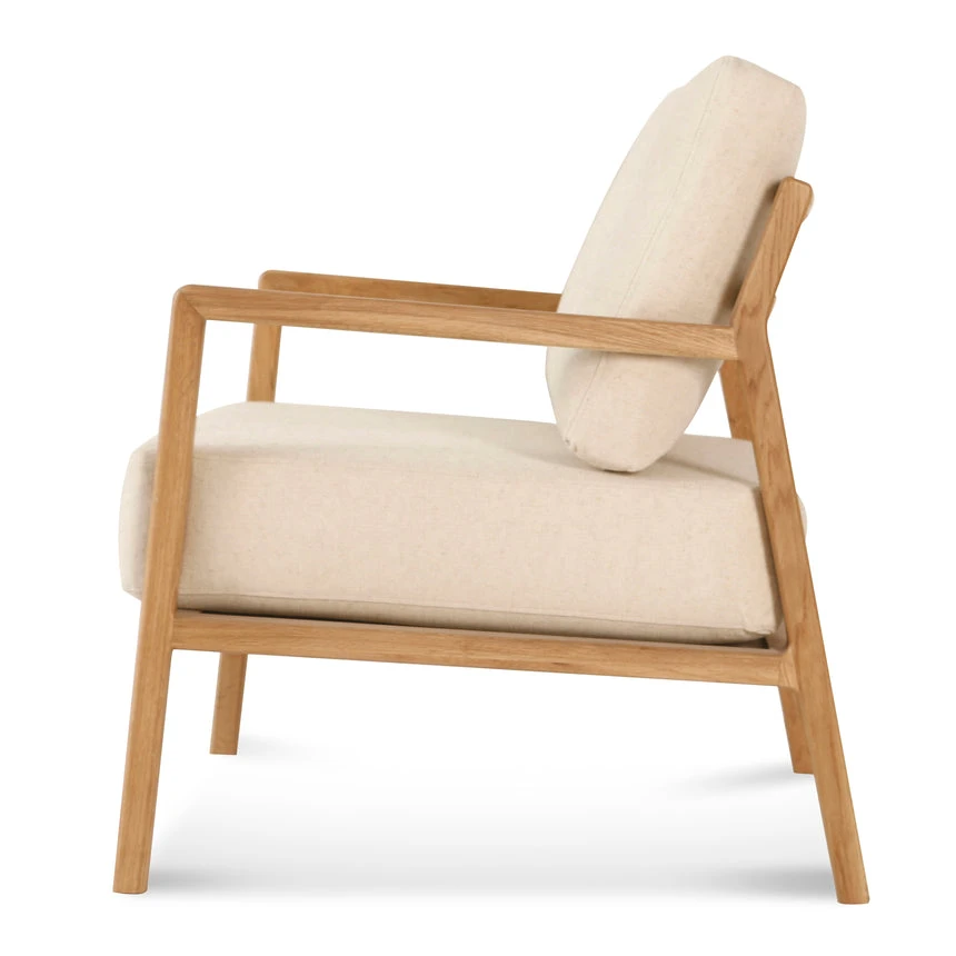 Fabric Armchair - Light Beige - Image 3
