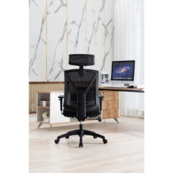 Mesh Ergonomic Office Chair With Headrest - Black -Calibre Furniture Sales Store OC8256 UNMeshErgonomicOfficeChairwithHeadrest Black 4 860x 3722b412 2513 4a7d b04c 881d1c401e91