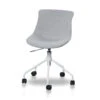 Office Bar Chair - Light Grey With White Base