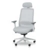 Mesh Office Chair - Cloud Grey With White Base