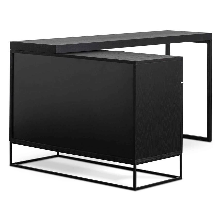 Extendable Home Office Desk - Black - Image 4