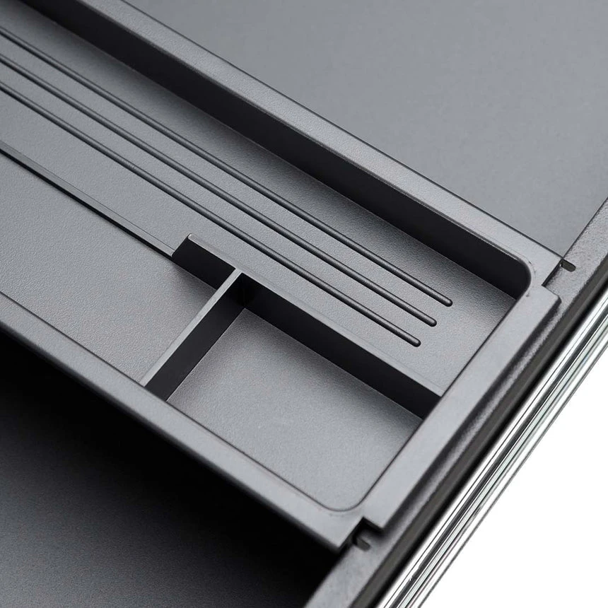 3 Drawers Slim Mobile Pedestal - Black - Image 6