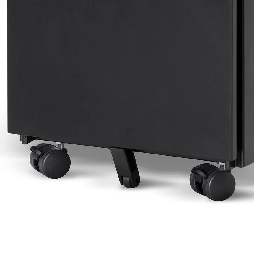 3 Drawers Slim Mobile Pedestal - Black - Image 11