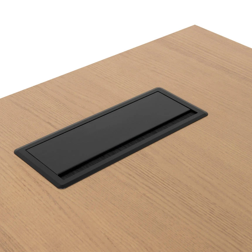 1.8m Executive Desk Left Return With Black Legs - Natural - Image 14