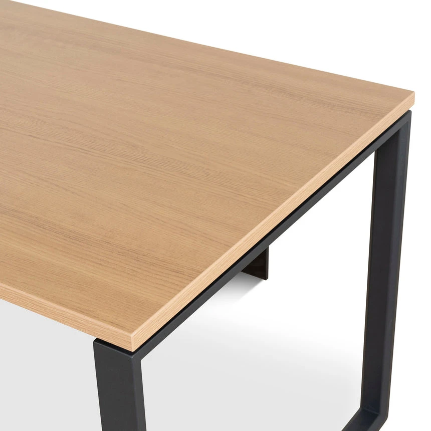 1.8m Executive Desk Left Return With Black Legs - Natural - Image 15
