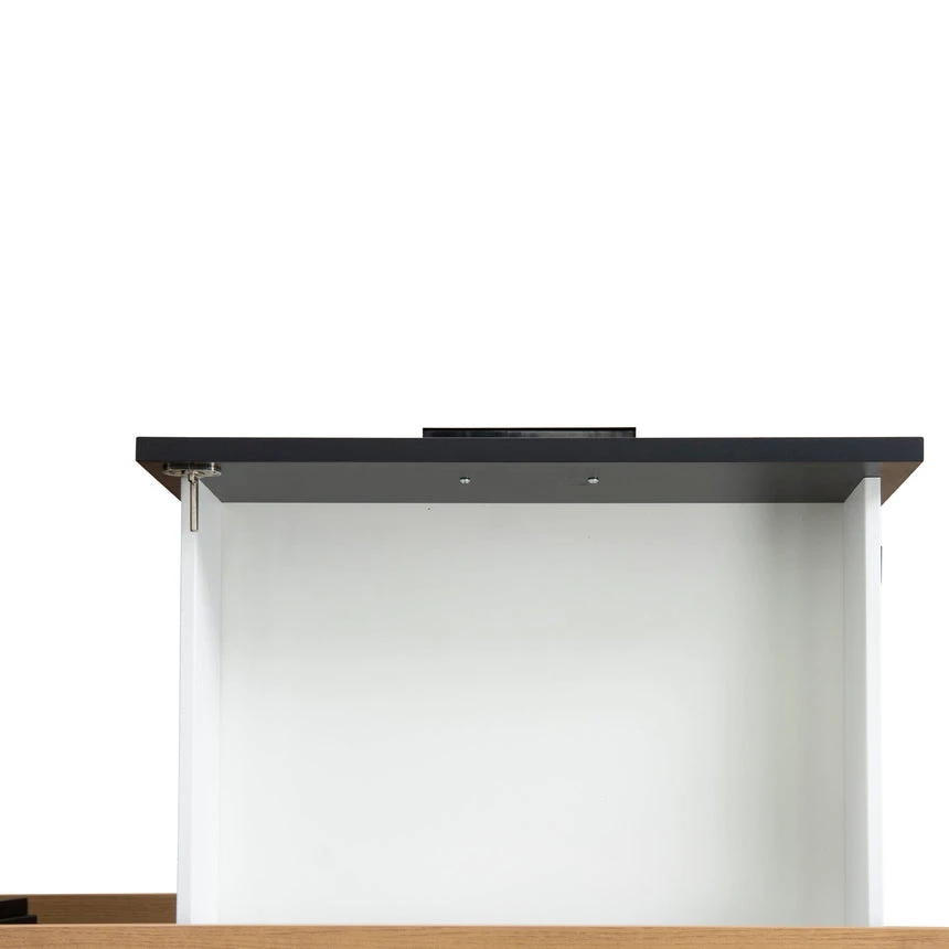 1.8m Executive Desk Left Return With Black Legs - Natural - Image 11