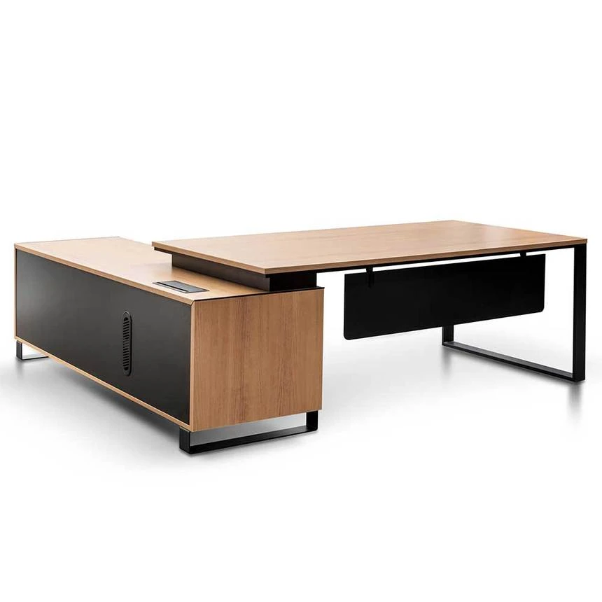 2.3m Right Return Office Desk - Natural - Image 3
