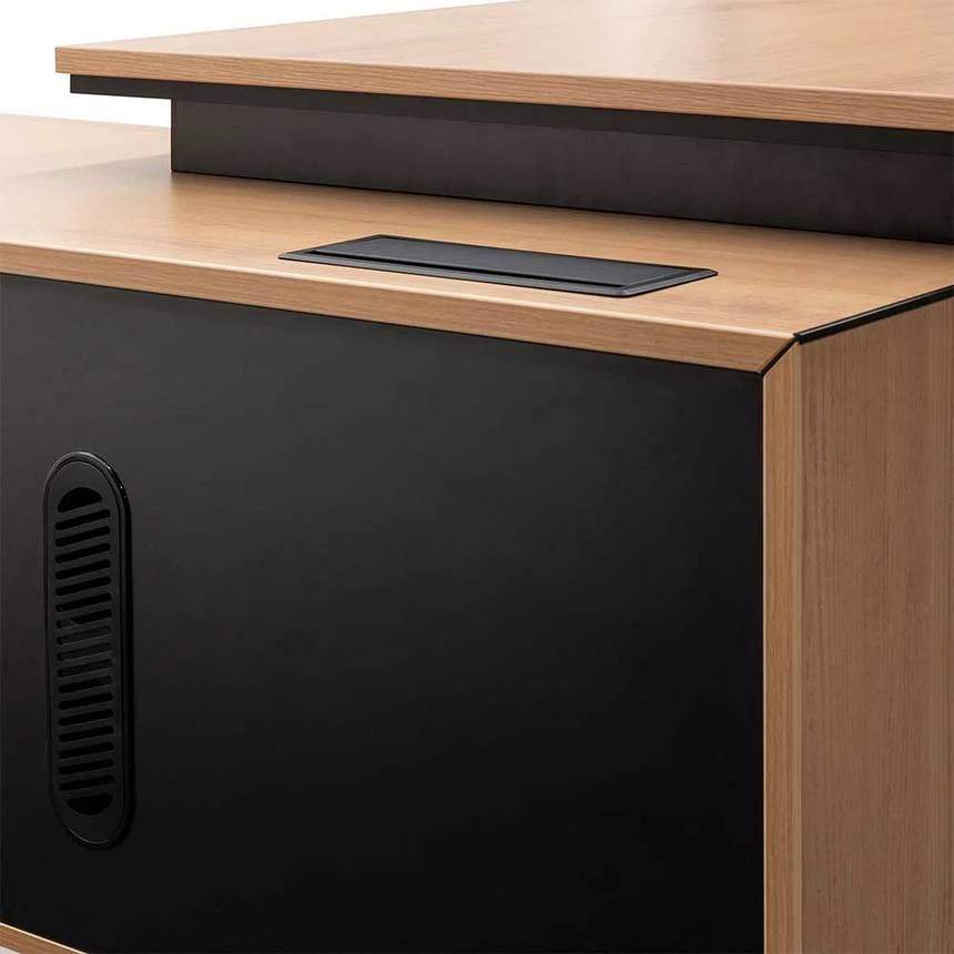 2.3m Right Return Office Desk - Natural - Image 9