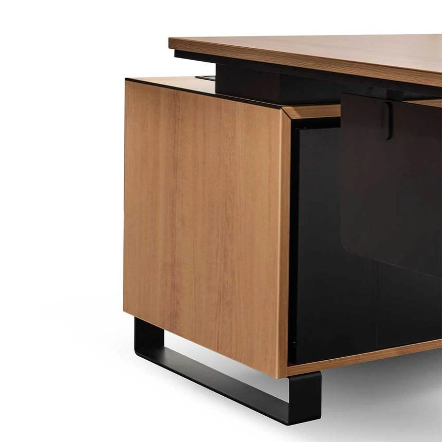 2.3m Right Return Office Desk - Natural - Image 16