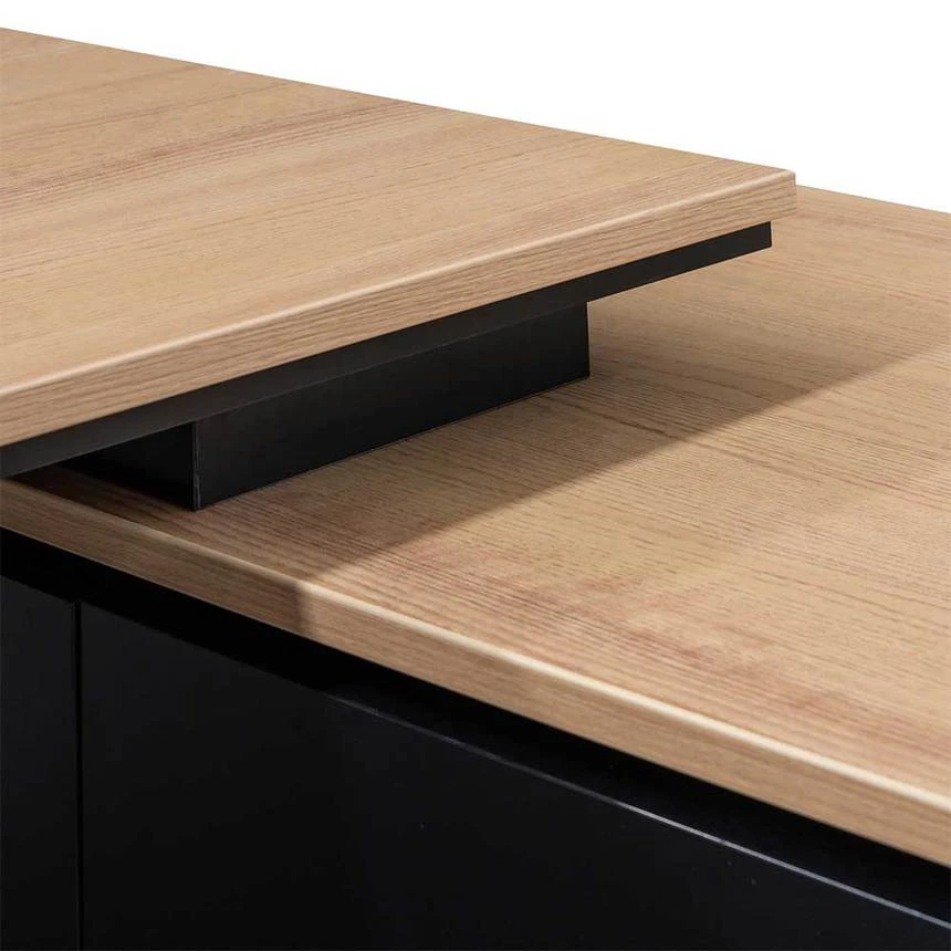 2.3m Right Return Office Desk - Natural - Image 7
