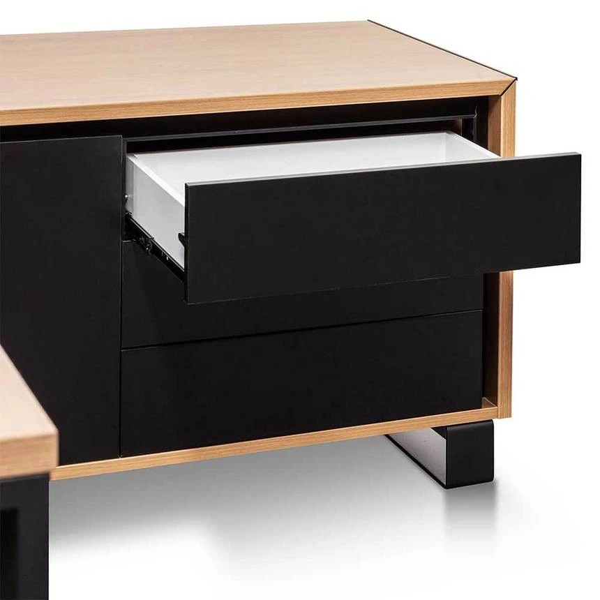 2.3m Right Return Office Desk - Natural - Image 11
