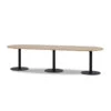 3m Oval Meeting Table - Natural