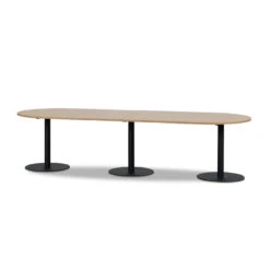 3m Oval Meeting Table - Natural