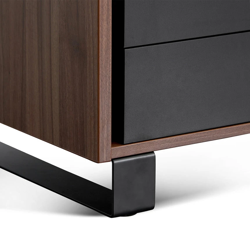 2.3m Left Return Office Desk - Walnut - Image 6