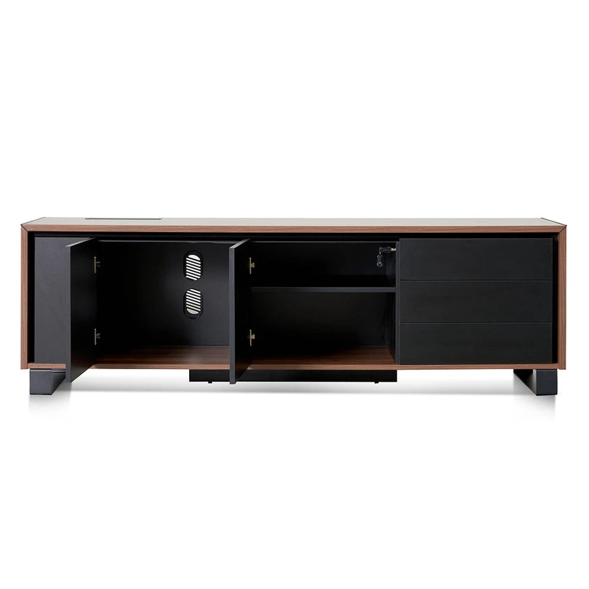 2.3m Right Return Office Desk - Walnut - Image 6