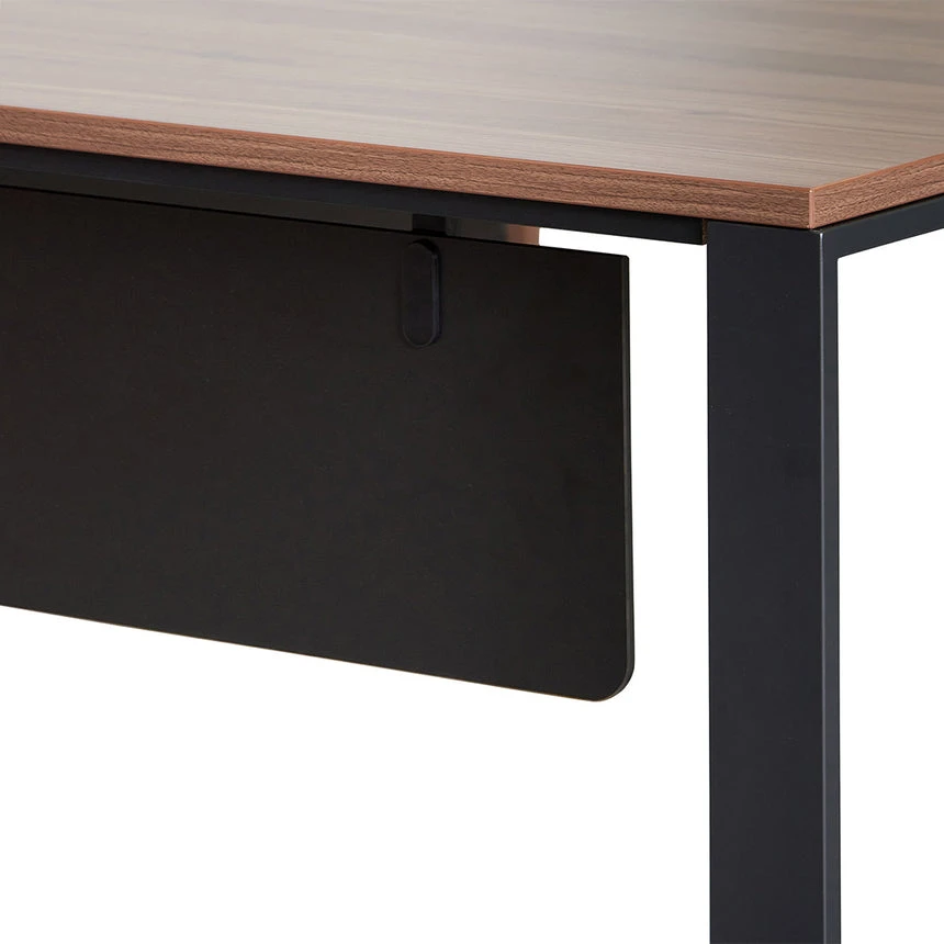 2.3m Right Return Office Desk - Walnut - Image 4