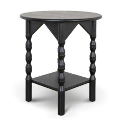 52cm Side Table - Full Black
