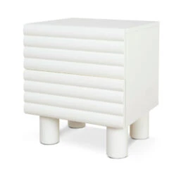 48cm Bedside Table - White
