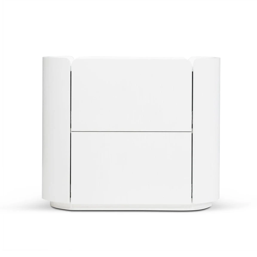 60cm Bedside Table - White Oak 2 60cm Bedside Table - White Oak - Image 2