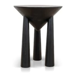45cm Round Side Table - Full Black