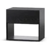 Oak Bedside Table - Black