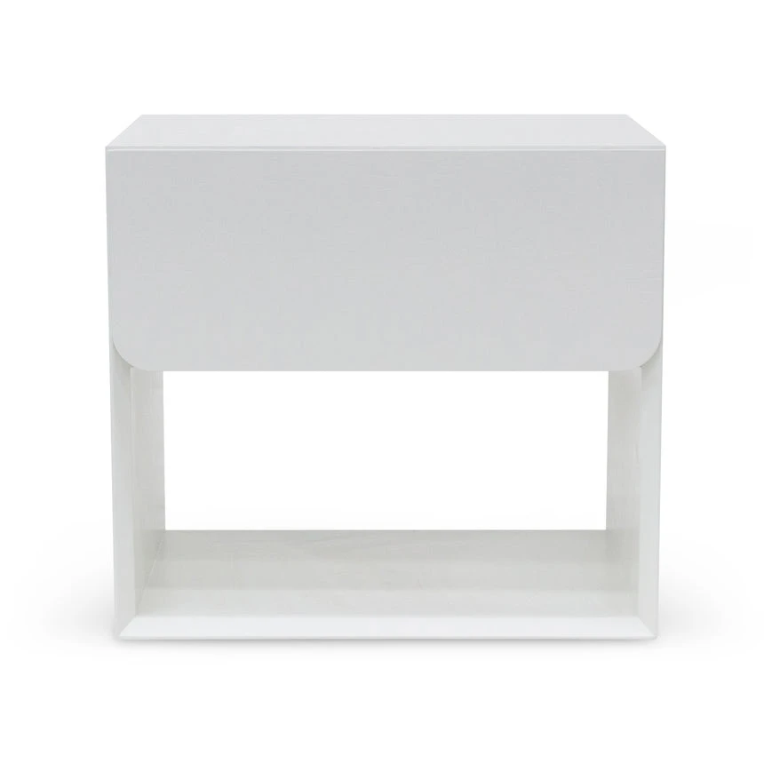Oak Bedside Table - White - Image 2