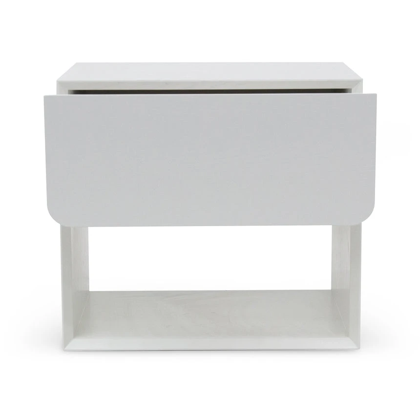 Oak Bedside Table - White - Image 4