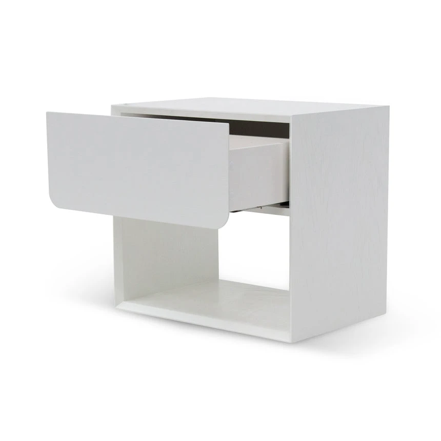 Oak Bedside Table - White - Image 5