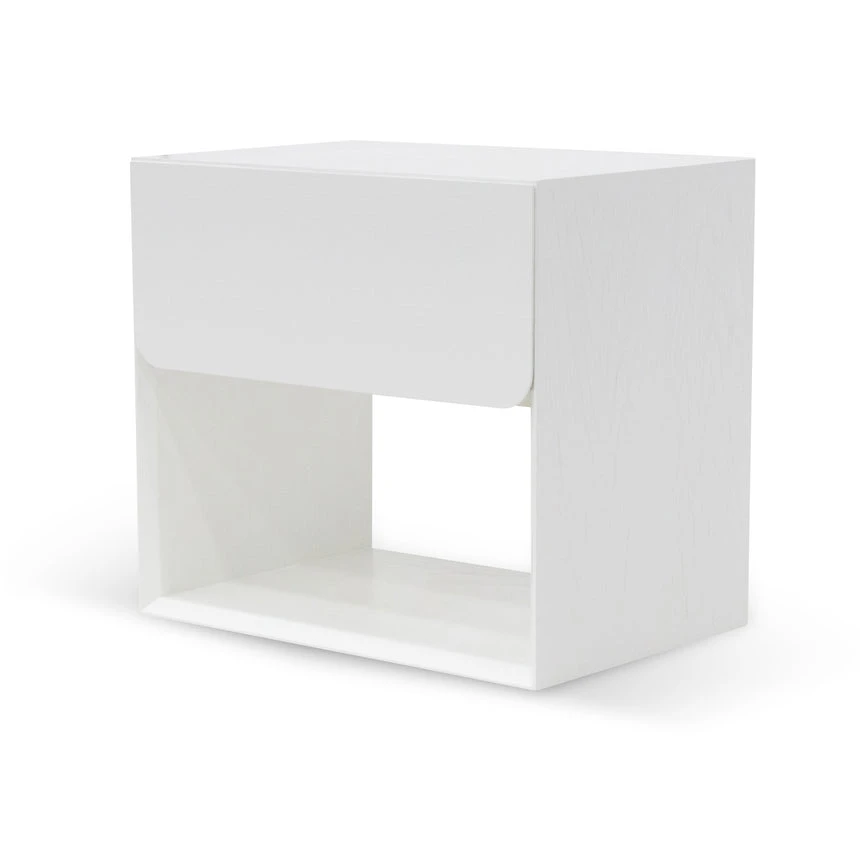Oak Bedside Table - White - Image 3