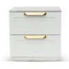 Bedside Table - White With Marble Top