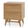 2 Drawer Bedside Table - Natural Oak