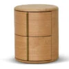 46cm Round Bedside Table - Natural