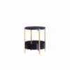 Black And Gold 1 Drawer Side Table