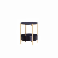 Black And Gold 1 Drawer Side Table
