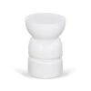 38cm Round Side Table - White
