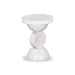 38cm Round Side Table - Cafe White