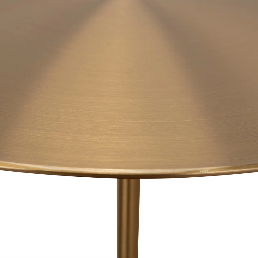 45 Cm Brushed Gold Side Table - Rosso Levanto Marble - Image 6