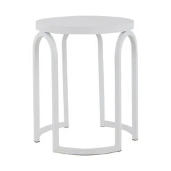 Oak Side Table - Full White