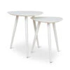Set Of 2 - Side Table - White