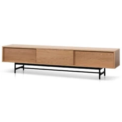 2.1m Wooden AEntertainment TV Unit - Natural