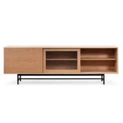 2.1m Wooden Entertainment TV Unit - Natural With Flute Glass Door -Calibre Furniture Sales Store TV6634 KD 2.1m Wooden Entertainment TV Unit Natural with Flute Glass Door 10 860x e2ba0e52 1eeb 4acf ac34 bc312597f1a4
