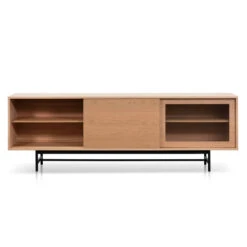 2.1m Wooden Entertainment TV Unit - Natural With Flute Glass Door -Calibre Furniture Sales Store TV6634 KD 2.1m Wooden Entertainment TV Unit Natural with Flute Glass Door 8 860x 2e4eea2b edba 4c94 9857 b9bc1bc61caf