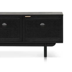 1.7m ELM Black Entertainment TV - Natural Rattan Door -Calibre Furniture Sales Store TV8137 NI 03 860x 6c60d0ff b0ca 4c9e a18d 27a50b09b158