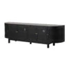 2.2cm Rattan Doors TV Entertainment Unit - Full Black