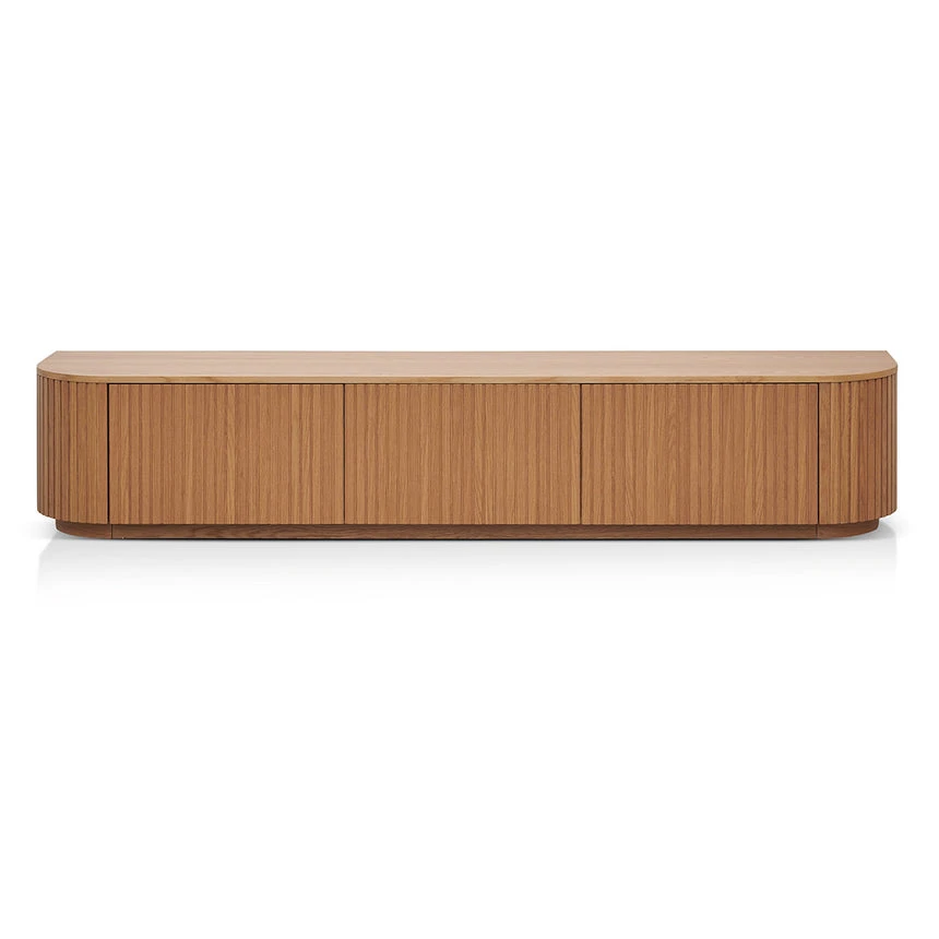 2.4m TV Entertainment Unit - Natural Oak 2 2.4m TV Entertainment Unit - Natural Oak - Image 2