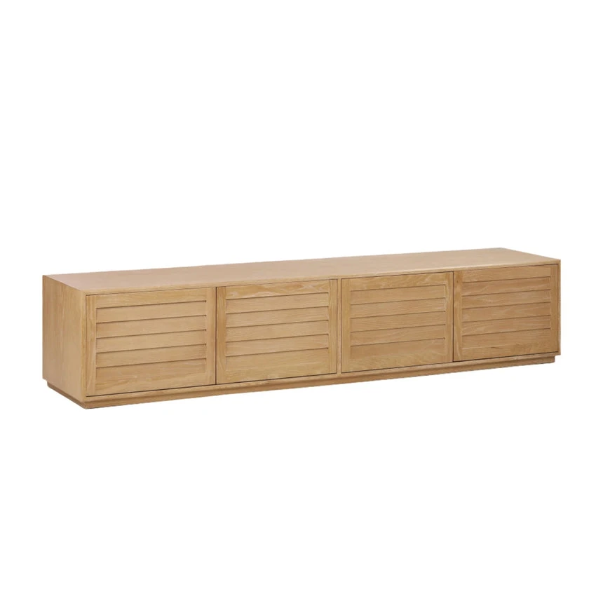 2.2m Elm TV Entertainment Unit - Natural 1 2.2m Elm TV Entertainment Unit - Natural