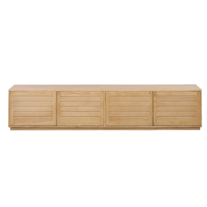 2.2m Elm TV Entertainment Unit - Natural 2 2.2m Elm TV Entertainment Unit - Natural - Image 2