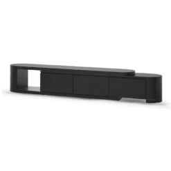 Extendable TV Entertainment Unit - Full Black Oak