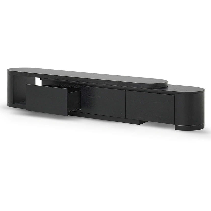 Extendable TV Entertainment Unit - Full Black Oak - Image 5